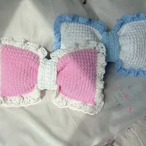 crochet bow pillow pattern