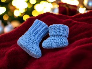 baby cuffed booties pattern