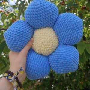 flower pillow crochet pattern